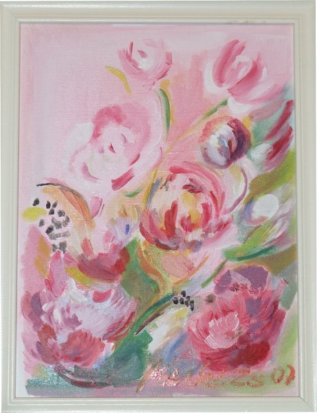 102.JPG - Rózsák Nikinek - 40 x 30 cm, akril, vászon - magántulajdon