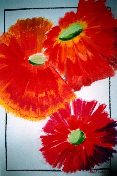 024.jpg - Piros virágok - 50 x 70 cm, pasztellkréta, akril, papír - magántulajdon
