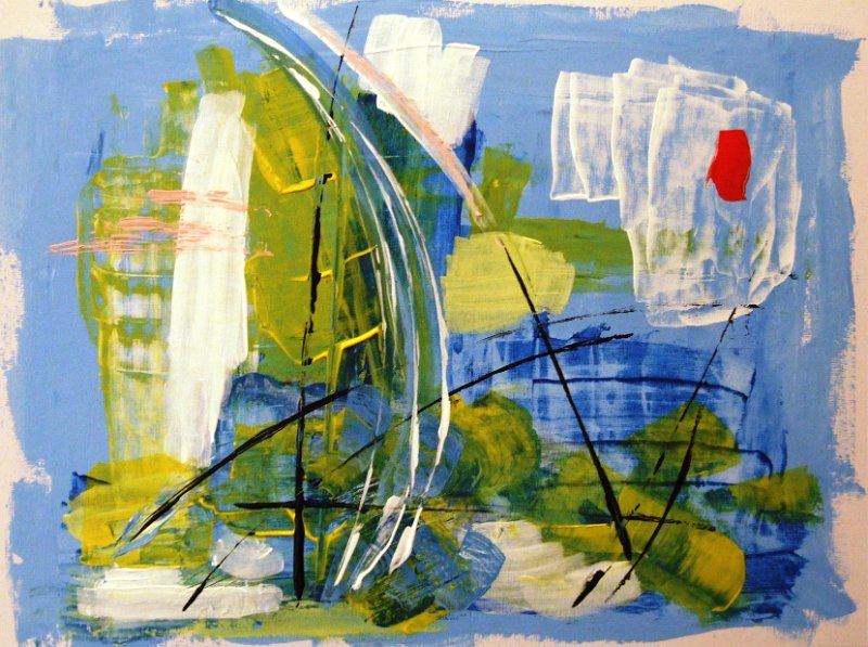 111.JPG - Fehér szelek - 30 x 40 cm, akril, kassírozott vászon - magántulajdon