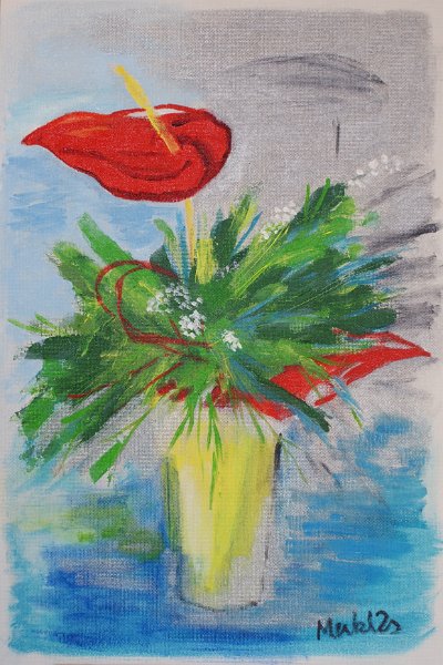 152.JPG - Flamingó  - 60 x 40 cm, akril, farost - Magántulajdon